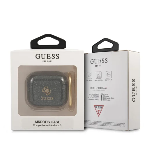 Guess GUA3UCG4GK 4G TPU Glitter AirPods 3 tok fekete - 3