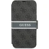 iPhone 13 Pro Guess PU 4G Printed Stripe fliptok szürke (GUBKP13L4GDGR) thumbnail