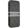 iPhone 13 Pro Guess PU 4G Printed Stripe fliptok szürke (GUBKP13L4GDGR) thumbnail