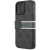 iPhone 13 Pro Guess PU 4G Printed Stripe fliptok szürke (GUBKP13L4GDGR) thumbnail