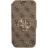 iPhone 13 Pro Max Guess PU 4G Metal Logo fliptok barna (GUBKP13X4GMGBR) thumbnail