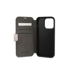 iPhone 13 Pro Max Guess PU 4G Metal Logo fliptok rózsaszín (GUBKP13X4GMGPI)