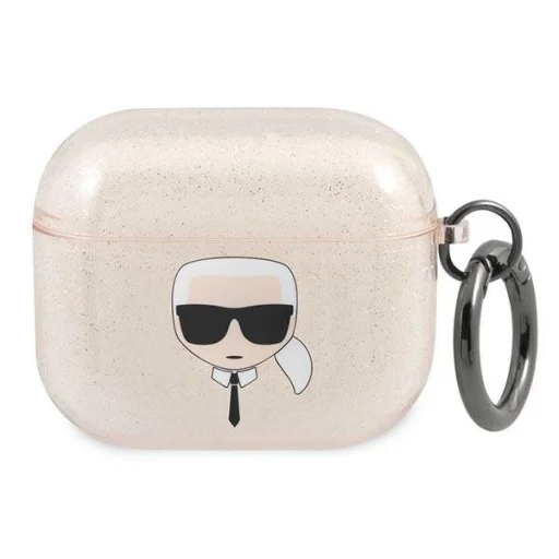 AirPods 3 Karl Lagerfeld Glitter Karl`s Head tok arany (KLA3UKHGD) - 1