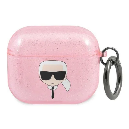 AirPods 3 Karl Lagerfeld Glitter Karl`s Head tok rózsaszín (KLA3UKHGP) - 1