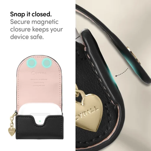 AirPods 3 Spigen Cyrill Mini Bag bőr tok fekete (ASD02158) - 8