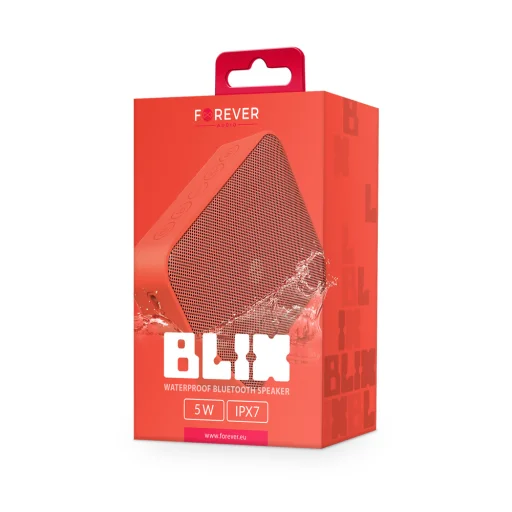 Forever Blix 5 BS-800 vízálló Bluetooth hangszóró piros - 2