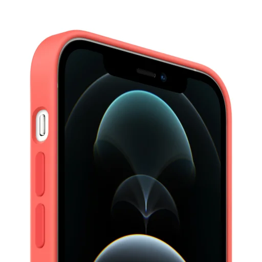 iPhone 12 Pro Max Apple gyári szilikon tok Pink CItrus (MHL93ZM/A) - 2