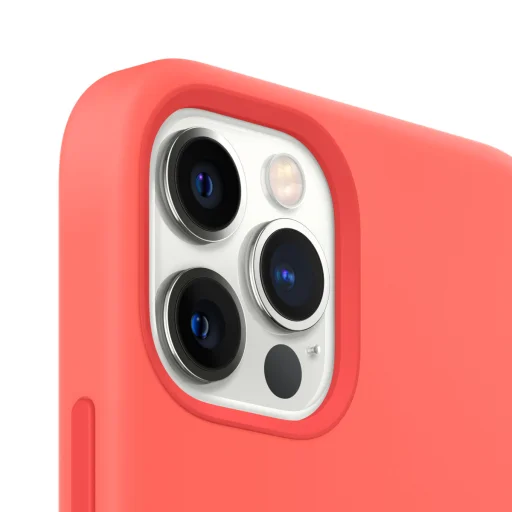 iPhone 12 Pro Max Apple gyári szilikon tok Pink CItrus (MHL93ZM/A) - 3
