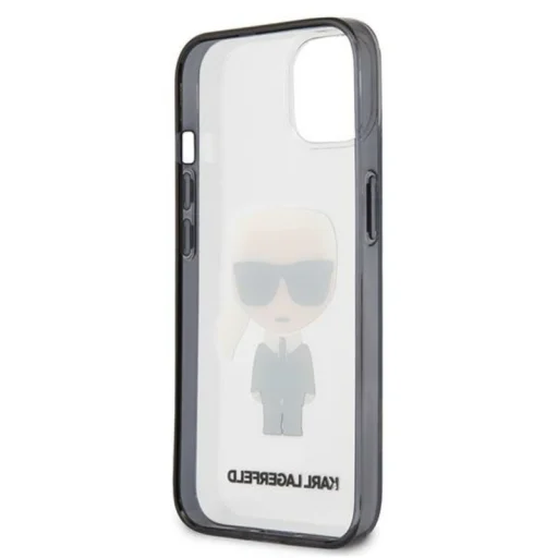 iPhone 13 Mini Karl Lagerfeld Ikonik Karl tok átlátszó fekete kerettel (KLHCP13SHIKCK) - 4