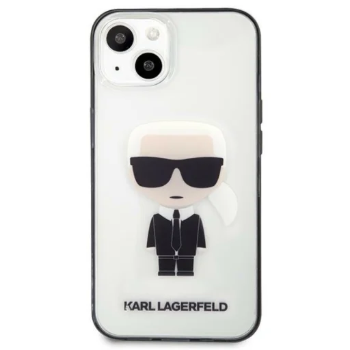 iPhone 13 Mini Karl Lagerfeld Ikonik Karl tok átlátszó fekete kerettel (KLHCP13SHIKCK) - 7