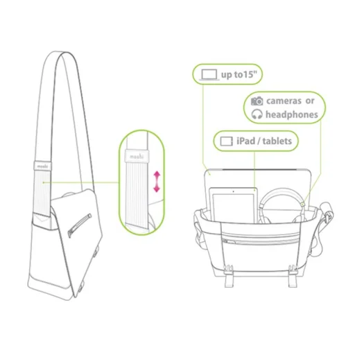 Moshi Aerio Laptop táska 13-15'' szénfekete - 2