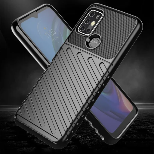 Motorola Moto G30 / Moto G10 Thunder fokozott védelmet biztosító flexibilis TPU tok fekete - 10