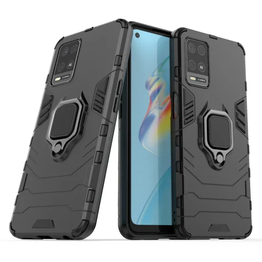 Oppo A54 5G Ring Armor Tough Rugged tok kihajtható támasszal fekete - 6