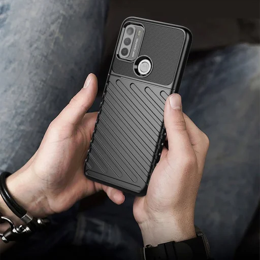 Motorola Moto G50 Thunder fokozott védelmet biztosító flexibilis TPU tok fekete - 4