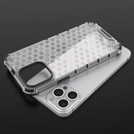 iPhone 13 Pro Max Honeycomb armor TPU tok átlátszó - 6