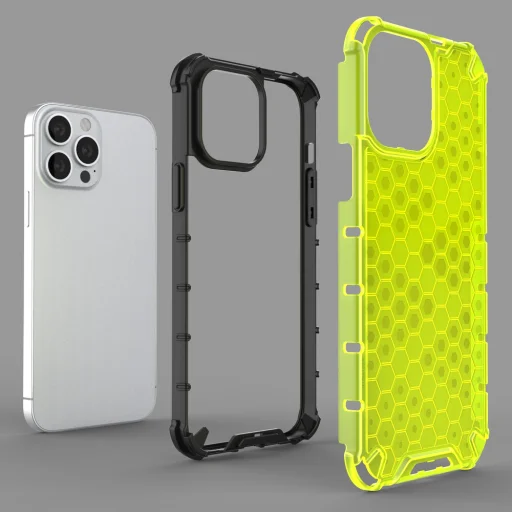 iPhone 13 Pro Max Honeycomb armor TPU tok átlátszó - 5
