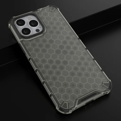 iPhone 13 Pro Max Honeycomb armor TPU tok fekete - 11