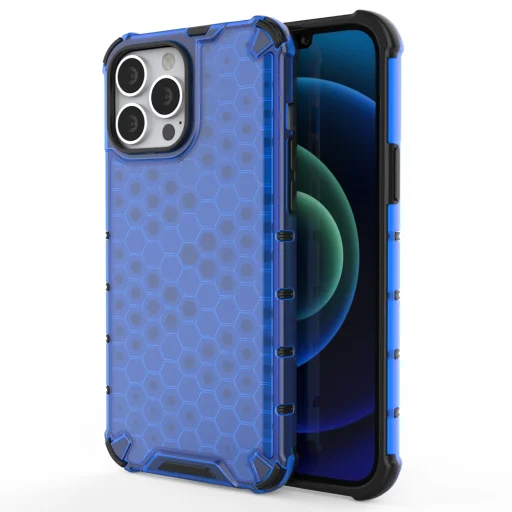 iPhone 13 Pro Max Honeycomb armor TPU tok kék - 1