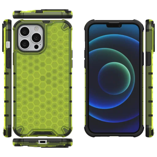 iPhone 13 Pro Max Honeycomb armor TPU tok zöld - 2