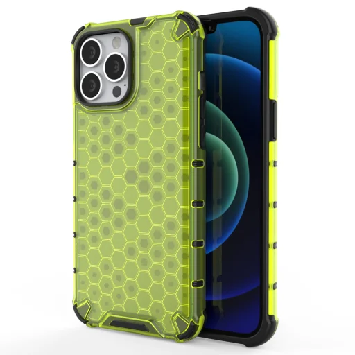 iPhone 13 Pro Max Honeycomb armor TPU tok zöld - 1