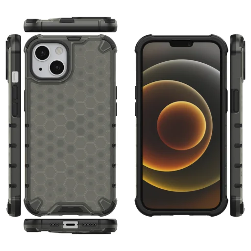 iPhone 13 mini Honeycomb armor TPU tok fekete - 3