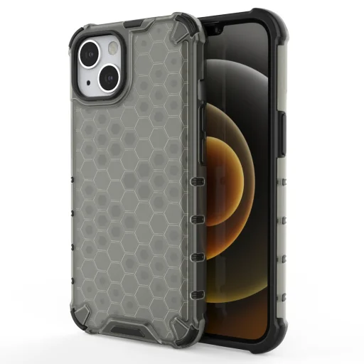 iPhone 13 mini Honeycomb armor TPU tok fekete - 7