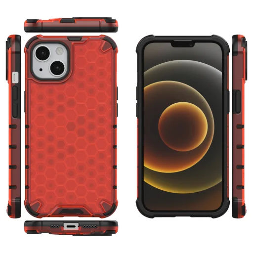 iPhone 13 mini Honeycomb armor TPU tok piros - 2