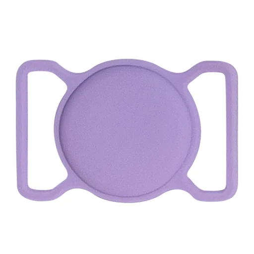 Szilikon Apple AirTag tartó kisállat nyakörvre helyezhető lila - 2