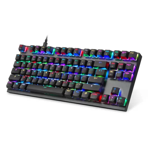 Motospeed CK82 mechanikus gamer billentyűzet RGB világítással, angol (piros switch) - 1