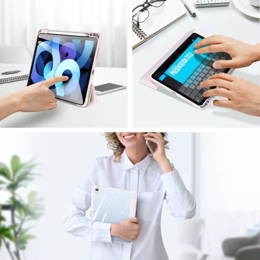 iPad Air 4 2020 10.9'' / 5 2022 Dux Ducis Toby Wallet tok rózsaszín - 12