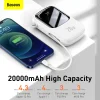 Baseus Qpow powerbank 20000mAh 20W PD 3.0 QC 3.0 USB + USB Type-C integrált Lightning kábellel fekete (PPQD-H02) thumbnail