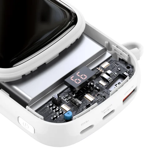 Baseus Qpow powerbank 20000mAh 20W PD 3.0 QC 3.0 USB + USB Type-C integrált Lightning kábellel fekete (PPQD-H02) - 9