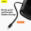 Baseus Qpow powerbank 20000mAh 22.5W PD 3.0 QC 3.0 USB + USB Type-C integrált USB Type-C kábellel fekete (PPQD-I01) thumbnail