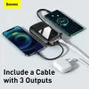 Baseus Qpow powerbank 20000mAh 22.5W PD 3.0 QC 3.0 USB + USB Type-C integrált USB Type-C kábellel fekete (PPQD-I01) thumbnail