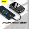 Baseus Qpow powerbank 20000mAh 22.5W PD 3.0 QC 3.0 USB + USB Type-C integrált USB Type-C kábellel fekete (PPQD-I01) thumbnail