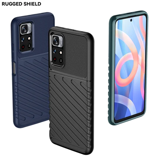 Xiaomi Redmi Note 11 Pro+ 5G fokozott védelmet biztosító flexibilis TPU tok zöld Alphajack - 7