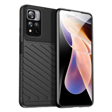 Xiaomi Redmi Note 11 4G fokozott védelmet biztosító flexibilis TPU tok fekete Alphajack