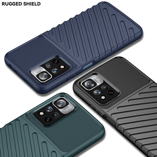 Xiaomi Redmi Note 11 Pro fokozott védelmet biztosító flexibilis TPU tok kék Alphajack - 5