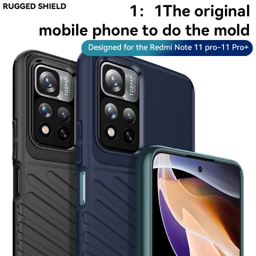 Xiaomi Redmi Note 11 Pro fokozott védelmet biztosító flexibilis TPU tok kék Alphajack - 10