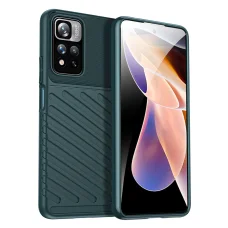 Xiaomi Redmi Note 11 Pro fokozott védelmet biztosító flexibilis TPU tok zöld Alphajack