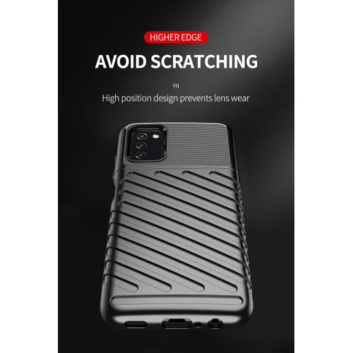 Samsung Galaxy A03s fokozott védelmet biztosító flexibilis TPU tok zöld Alphajack - 11