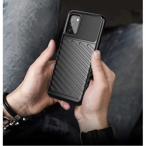 Samsung Galaxy A03s fokozott védelmet biztosító flexibilis TPU tok zöld Alphajack - 18