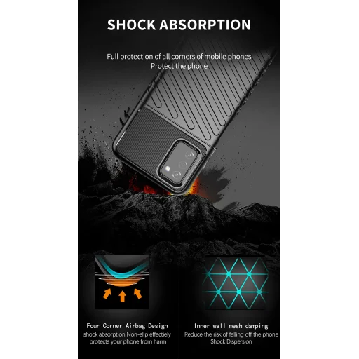 Samsung Galaxy A03s fokozott védelmet biztosító flexibilis TPU tok zöld Alphajack - 15