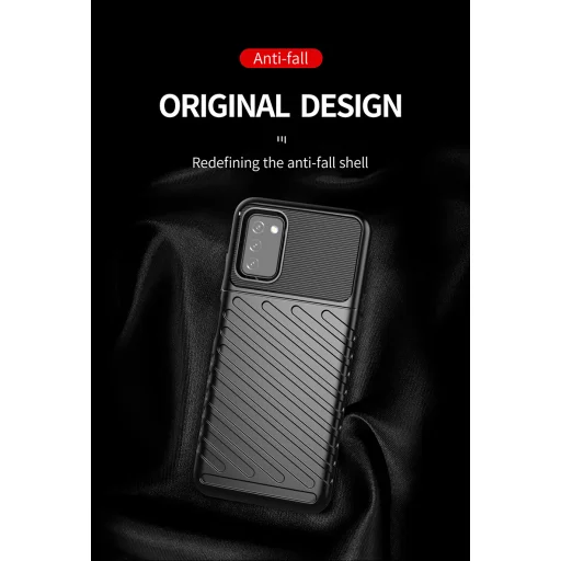 Samsung Galaxy A03s fokozott védelmet biztosító flexibilis TPU tok zöld Alphajack - 3