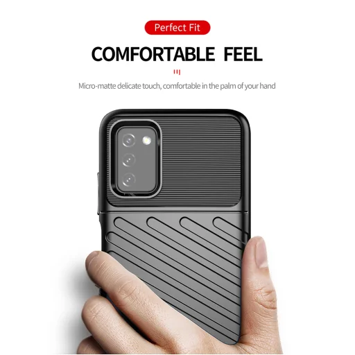 Samsung Galaxy A03s fokozott védelmet biztosító flexibilis TPU tok zöld Alphajack - 6