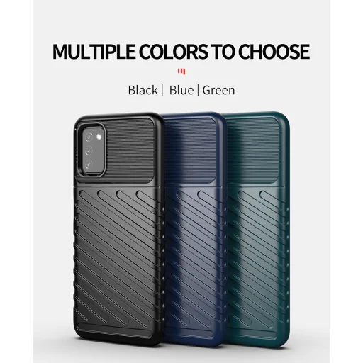 Samsung Galaxy A03s fokozott védelmet biztosító flexibilis TPU tok zöld Alphajack - 7