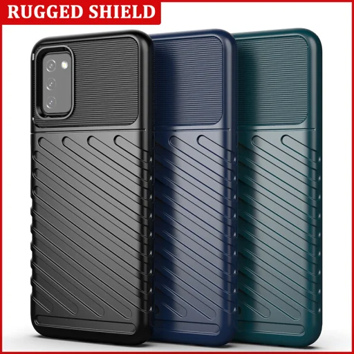 Samsung Galaxy A03s fokozott védelmet biztosító flexibilis TPU tok zöld Alphajack - 13