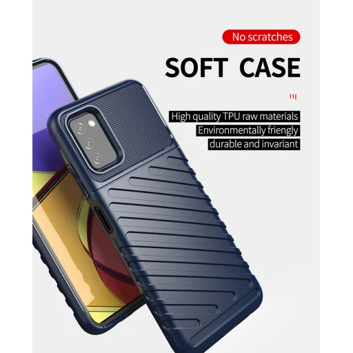 Samsung Galaxy A03s fokozott védelmet biztosító flexibilis TPU tok zöld Alphajack - 19