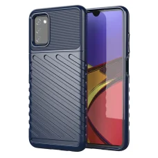 Samsung Galaxy A03s fokozott védelmet biztosító flexibilis TPU tok kék Alphajack