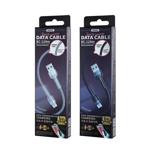 Remax Jany USB - micro USB 2.4A kábel 1m ezüst - 2